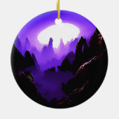 Décoration En Céramique Paysage Alien Avec Ciel Violet (Dos)