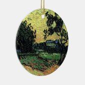 Décoration En Céramique Paysage avec Château d'Auvers par Vincent van Gogh (Droite)