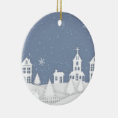 Décoration En Céramique Paysage de l'église de Noël (Droite)