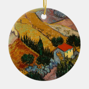 Décoration En Céramique Paysage de Vincent van Gogh avec la Chambre et