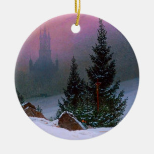 Décoration En Céramique Paysage d'hiver Caspar David Friedrich