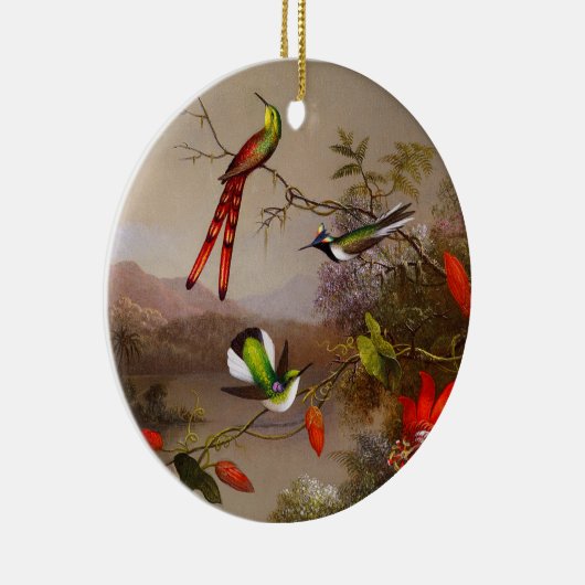 Décoration En Céramique Paysage tropical avec dix colibris (Droite)
