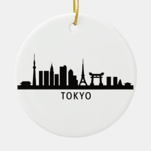 Décoration En Céramique Paysage urbain du Japon Silhouette de la skyline