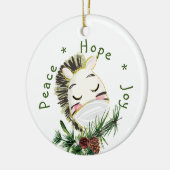 Décoration En Céramique Peace Hope Joy Masqué Zebra (Gauche)