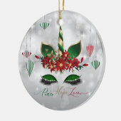 Décoration En Céramique Peace Hope Love Festive Unicorn Visage (Gauche)