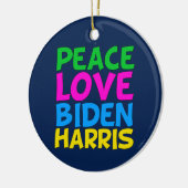 Décoration En Céramique Peace Love Biden Harris (Gauche)