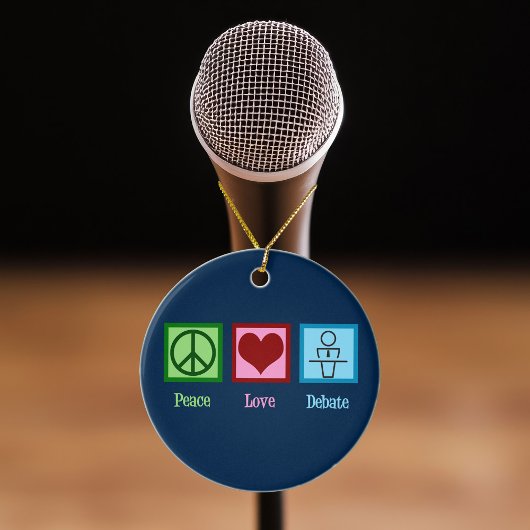 Décoration En Céramique Peace Love Debate Team