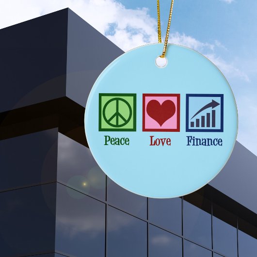Décoration En Céramique Peace Love Finance