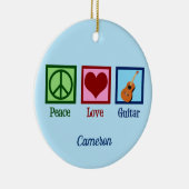 Décoration En Céramique Peace Love Guitar Cute Custom (Droite)