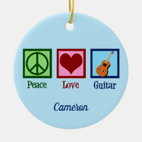 Peace Love Guitar Cute Custom