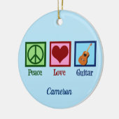 Décoration En Céramique Peace Love Guitar Cute Custom (Gauche)