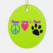 Décoration En Céramique Peace Love & Paws (Gauche)