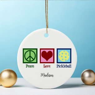 Décoration En Céramique Peace Love Pickleball Cute Personnalisé