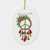 Décoration En Céramique Peace On Earth Dream Catcher Ornament (Devant)