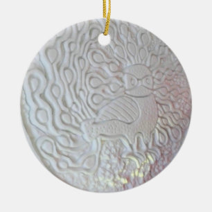 Décoration En Céramique Peacock Snow Sculpture, Hôtel de glace, Québec