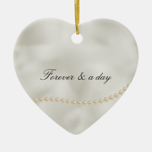 Décoration En Céramique Pearls White Luxe Mariage (Devant)