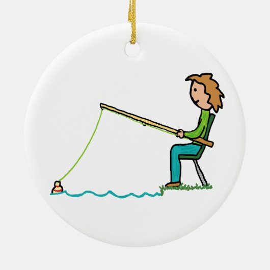 Décoration En Céramique Pêche (Dos)