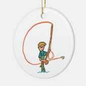 Décoration En Céramique Pêche à la mouche (Gauche)