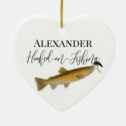 Décoration En Céramique Pêche à la mouche (Dos)