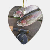 Décoration En Céramique Pêche de mouche de truite (Gauche)