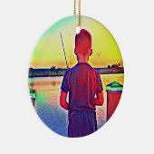 Décoration En Céramique Pêche des garçons (Droite)