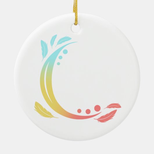 Décoration En Céramique Pêche face Lutino Lovebird (Dos)