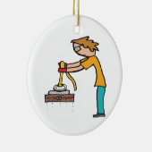 Décoration En Céramique Pêche sur aimant (Droite)