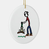 Décoration En Céramique Pêche sur aimant (Droite)