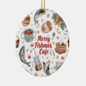 Décoration En Céramique Pêche thème de Noël (Droite)