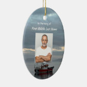 Décoration En Céramique Pêcheur de bateau de pêche Memorial Keepsaké (Droite)