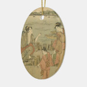 Décoration En Céramique Pêcheurs Japonais (Gauche)