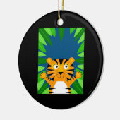 Décoration En Céramique Peekabo Tiger (Gauche)