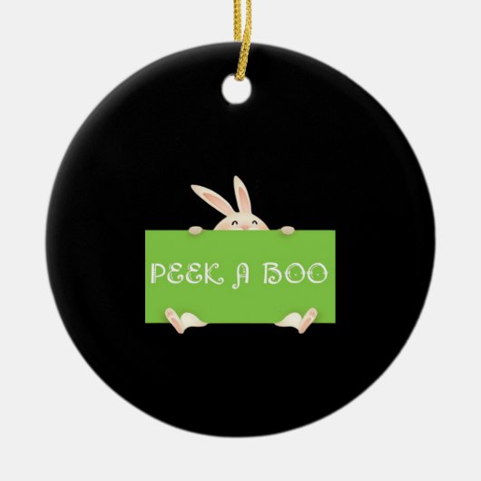 Décoration En Céramique Peekaboo Bunny (Devant)