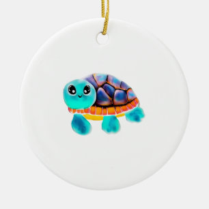 Décoration En Céramique Peinture à l'encaustique tortue Copie