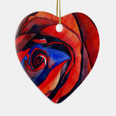 Décoration En Céramique Peinture abstraite de rose rouge macro (Droite)