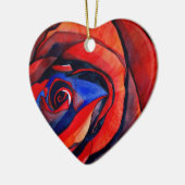 Décoration En Céramique Peinture abstraite de rose rouge macro (Gauche)