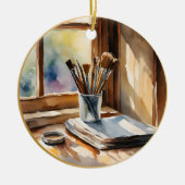 Décoration En Céramique Peinture aquarelle (Devant)