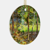 Décoration En Céramique Peinture de la forêt de pin aquarelle (Droite)