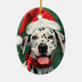 Décoration En Céramique Peinture de Noël dalmate (Devant)