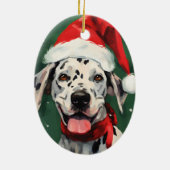 Décoration En Céramique Peinture de Noël dalmate (Dos)