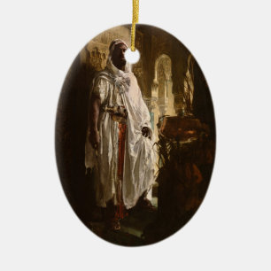 Décoration En Céramique Peinture en chef maure africaine Portrait