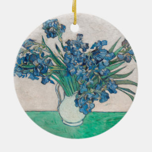 Décoration En Céramique Peinture impressionniste Vase d'Iris de Van Gogh