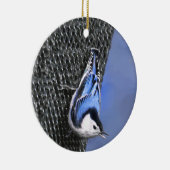 Décoration En Céramique Peinture Nuthatch à poitrine blanche Art original (Droite)