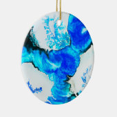 Décoration En Céramique Peinture renversante d'encre d'alcool (Droite)