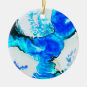 Décoration En Céramique Peinture renversante d'encre d'alcool (Devant)