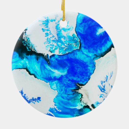 Décoration En Céramique Peinture renversante d'encre d'alcool (Dos)