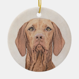 Décoration En Céramique Peinture Vizsla - Joli art original chien