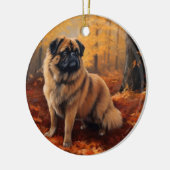 Décoration En Céramique Pekingese à l'automne Feuilles automne Inspire (Gauche)