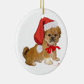 Décoration En Céramique Pekingese Chiot Noël (Droite)