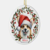 Décoration En Céramique Pembroke Welsh Corgi Ceramic Circle Ornament (Droite)